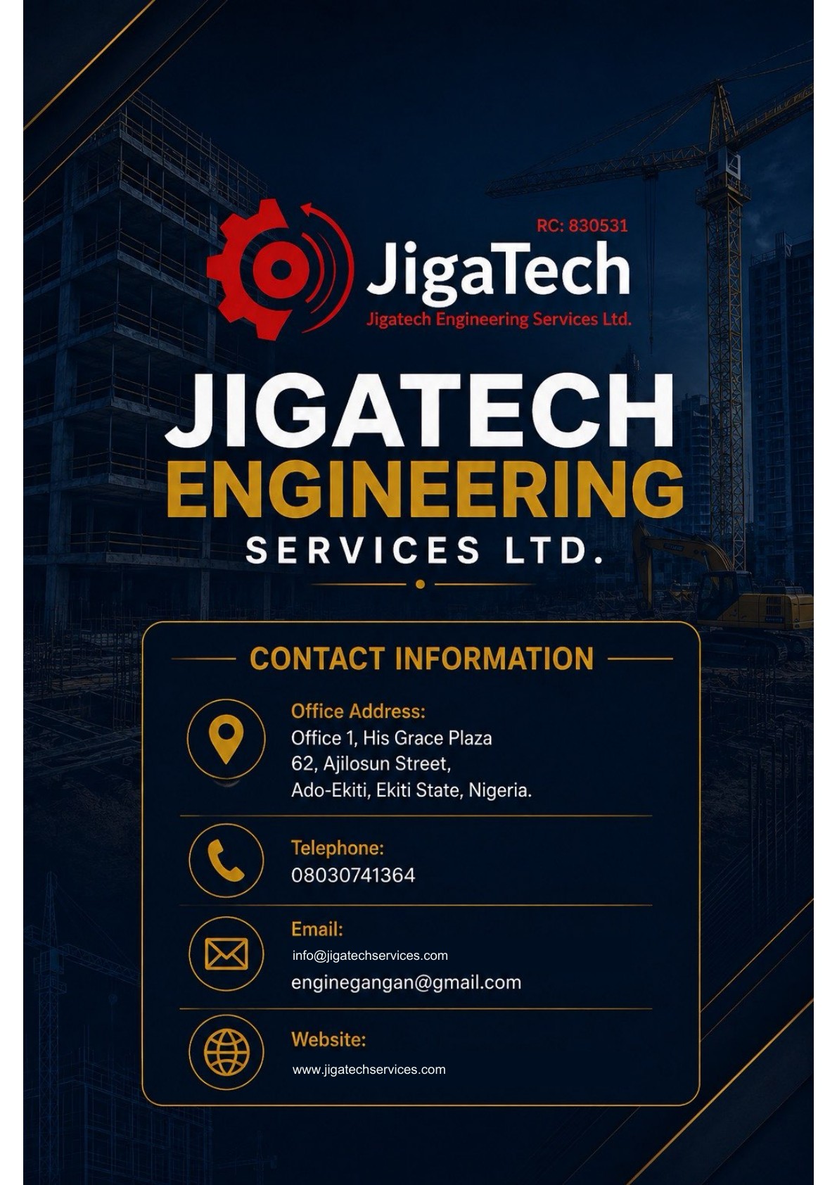 Cover of the JigaTech Engineering Services company profile